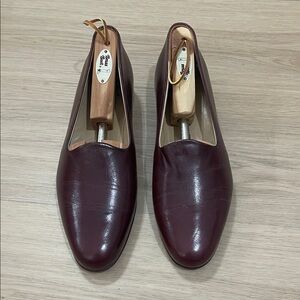 Elegant Burgundy Leather Loafers